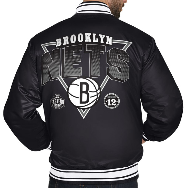Рубашка Brooklyn Nets Starter Black Triangle Varsity Jacket