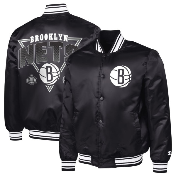 Рубашка Brooklyn Nets Starter Black Triangle Varsity Jacket
