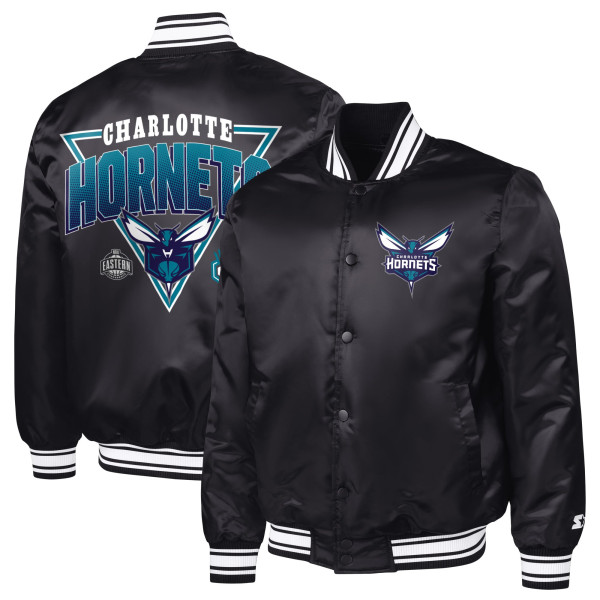 Рубашка Charlotte Hornets Starter Black Triangle Varsity Jacket