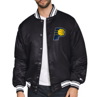 Indiana Pacers Starter Black Triangle Full-Snap Varsity Jacket