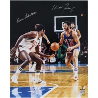 Walt Frazier New York Knicks & Oscar Robertson Milwaukee Bucks Autographed Fanatics Authentic 16 x 20 Matchup Photograph