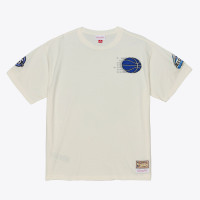 Orlando Magic Mitchell & Ness Cream Hardwood Classics Chainstitch Premium T-Shirt