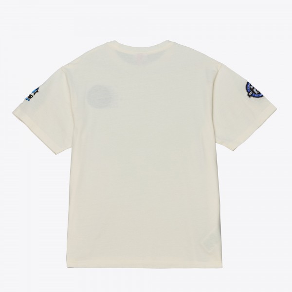 Orlando Magic Mitchell & Ness Cream Hardwood Classics Chainstitch Premium T-Shirt