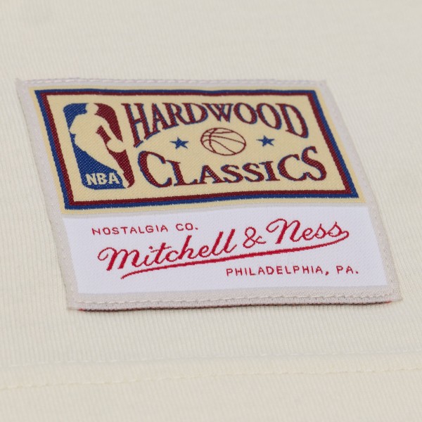 Orlando Magic Mitchell & Ness Cream Hardwood Classics Chainstitch Premium T-Shirt