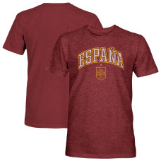 Футболка Spain National Team 1863FC Athletic Wordmark Vintage Tri-Blend - Maroon