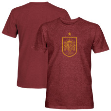 Футболка Spain National Team 1863FC Mono Badge Vintage Tri-Blend - Maroon