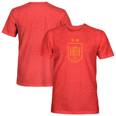 Футболка Spain National Team 1863FC Mono Badge Vintage Tri-Blend - Red