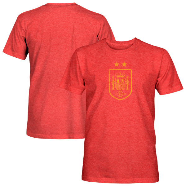Футболка Spain National Team 1863FC Mono Badge Vintage Tri-Blend - Red