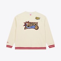 Philadelphia 76ers Mitchell & Ness Cream Hardwood Classics 76 Originals Collection Sweatshirt