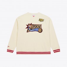 Philadelphia 76ers Mitchell & Ness Cream Hardwood Classics 76 Originals Collection Sweatshirt