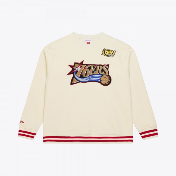 Philadelphia 76ers Mitchell & Ness Cream Hardwood Classics 76 Originals Collection Sweatshirt