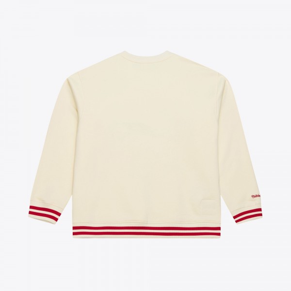 Philadelphia 76ers Mitchell & Ness Cream Hardwood Classics 76 Originals Collection Sweatshirt