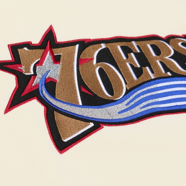 Philadelphia 76ers Mitchell & Ness Cream Hardwood Classics 76 Originals Collection Sweatshirt