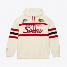 Philadelphia 76ers Mitchell & Ness Cream Hardwood Classics 76 Originals Collection Head Coach Hoodie