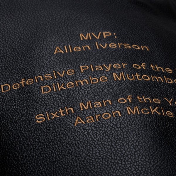 Philadelphia 76ers Mitchell & Ness Black Hardwood Classics 76 Originals Collection Varsity Full-Snap Jacket