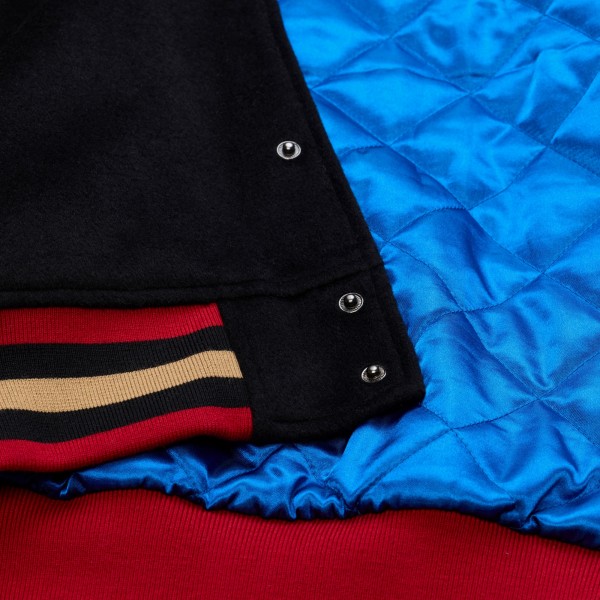 Philadelphia 76ers Mitchell & Ness Black Hardwood Classics 76 Originals Collection Varsity Full-Snap Jacket