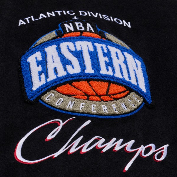 Philadelphia 76ers Mitchell & Ness Black Hardwood Classics 76 Originals Collection Varsity Full-Snap Jacket