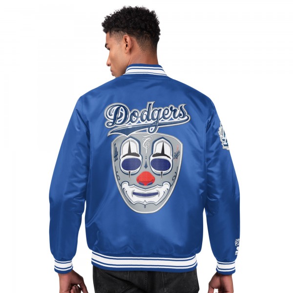 Los Angeles Dodgers Mister Cartoon x G-III Royal Full-Snap Satin Jacket