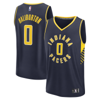 Indiana Pacers Tyrese Haliburton Fanatics Navy Fast Break Replica Jersey - Icon Edition