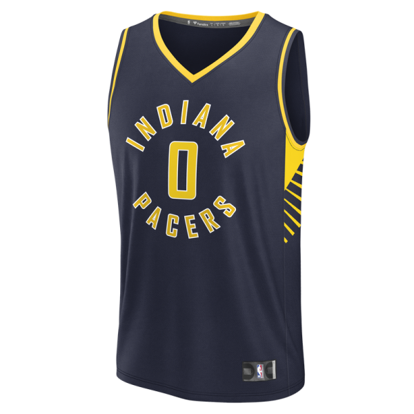 Indiana Pacers Tyrese Haliburton Fanatics Navy Fast Break Replica Jersey - Icon Edition