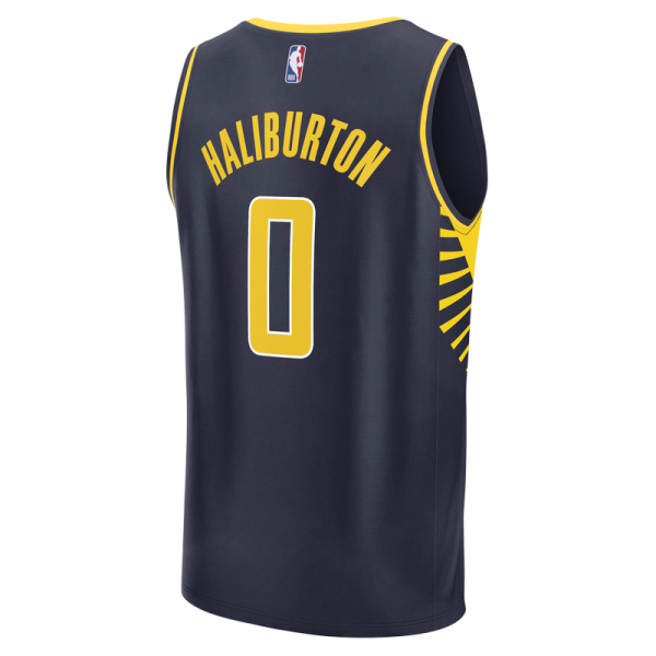 Indiana Pacers Tyrese Haliburton Fanatics Navy Fast Break Replica Jersey - Icon Edition