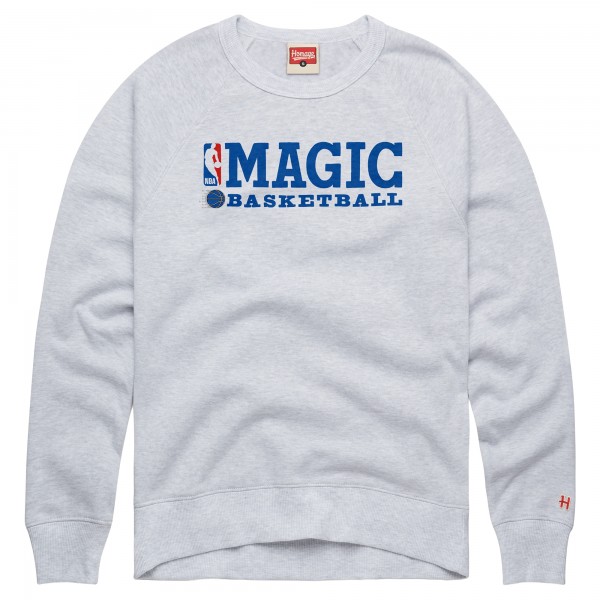 Unisex Orlando Magic Homage Ash Logoman Retro Tri-Blend Raglan Sweatshirt