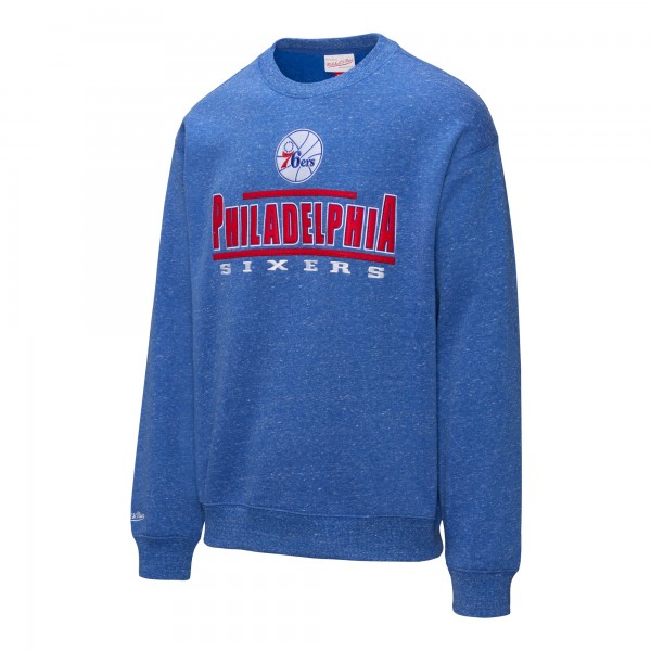 Philadelphia 76ers Mitchell & Ness Royal Throw It Back Fleece Sweatshirt