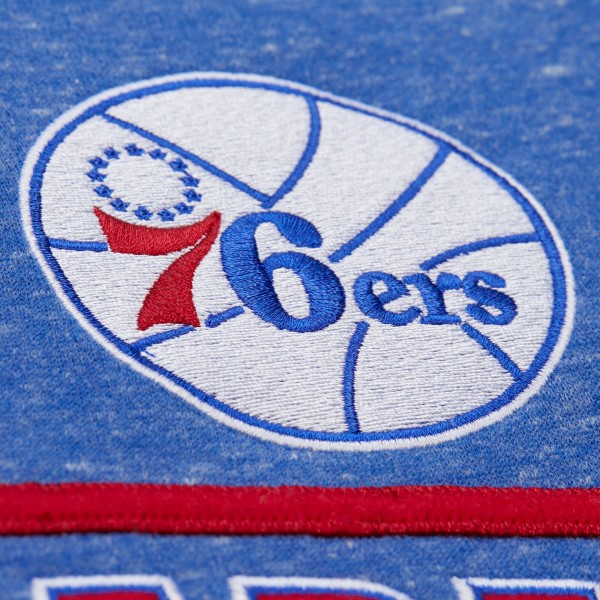 Philadelphia 76ers Mitchell & Ness Royal Throw It Back Fleece Sweatshirt