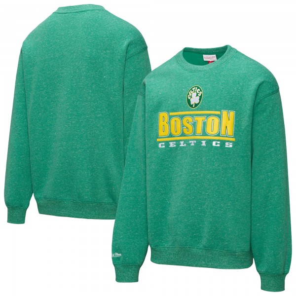 Boston Celtics Mitchell & Ness Green Throw It Back Fleece Sweatshirt