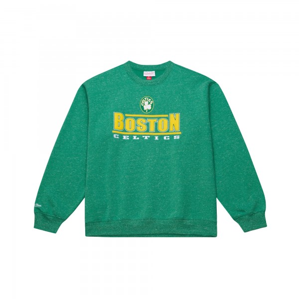 Boston Celtics Mitchell & Ness Green Throw It Back Fleece Sweatshirt