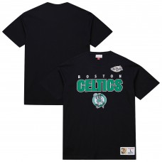 Boston Celtics Mitchell & Ness Black Hardwood Classics Throw It Back Premium T-Shirt