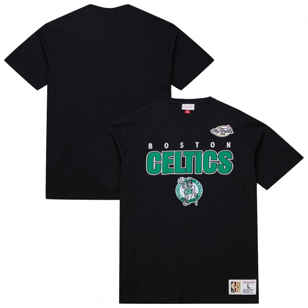 Boston Celtics Mitchell & Ness Black Hardwood Classics Throw It Back Premium T-Shirt