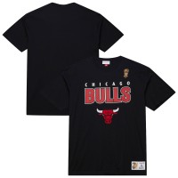 Футболка Chicago Bulls Mitchell & Ness Black Hardwood Classics Throw It Back Premium