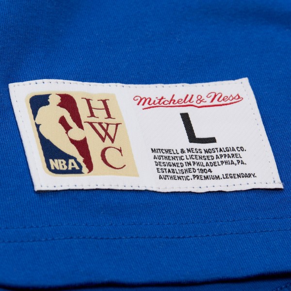 New York Knicks Mitchell & Ness Blue Hardwood Classics Throw It Back Premium T-Shirt