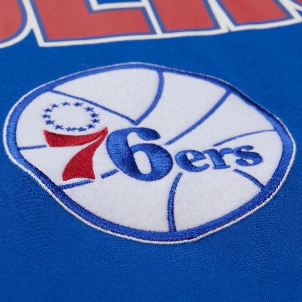 Philadelphia 76ers Mitchell & Ness Royal Hardwood Classics Throw It Back Premium T-Shirt
