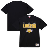 Футболка Los Angeles Lakers Mitchell & Ness Black Hardwood Classics Throw It Back Premium