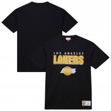 Футболка Los Angeles Lakers Mitchell & Ness Black Hardwood Classics Throw It Back Premium