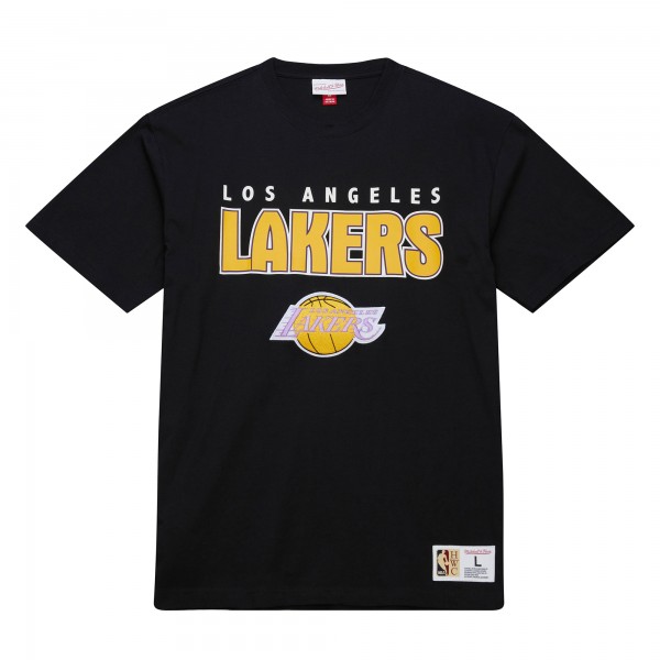 Футболка Los Angeles Lakers Mitchell & Ness Black Hardwood Classics Throw It Back Premium