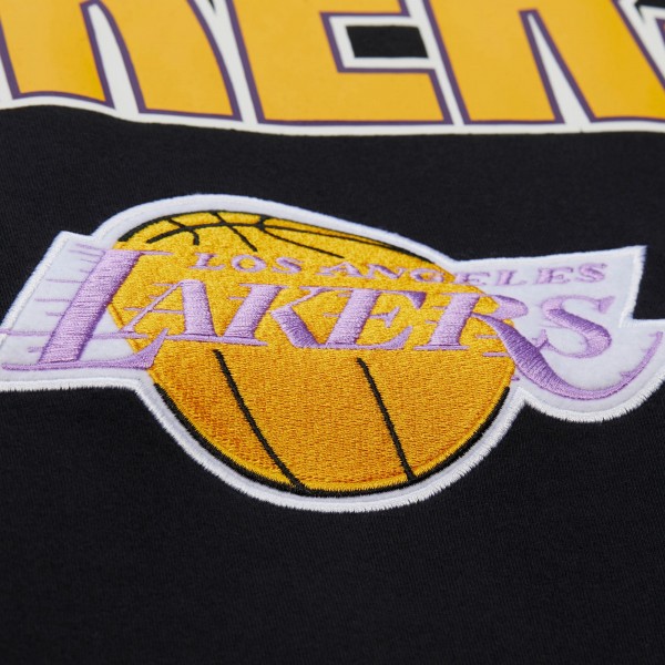 Футболка Los Angeles Lakers Mitchell & Ness Black Hardwood Classics Throw It Back Premium