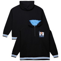 Cleveland Cavaliers Mitchell & Ness Black Throw It Back Quilted Fleece Quarter-Zip Hoodie