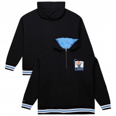 Cleveland Cavaliers Mitchell & Ness Black Throw It Back Quilted Fleece Quarter-Zip Hoodie