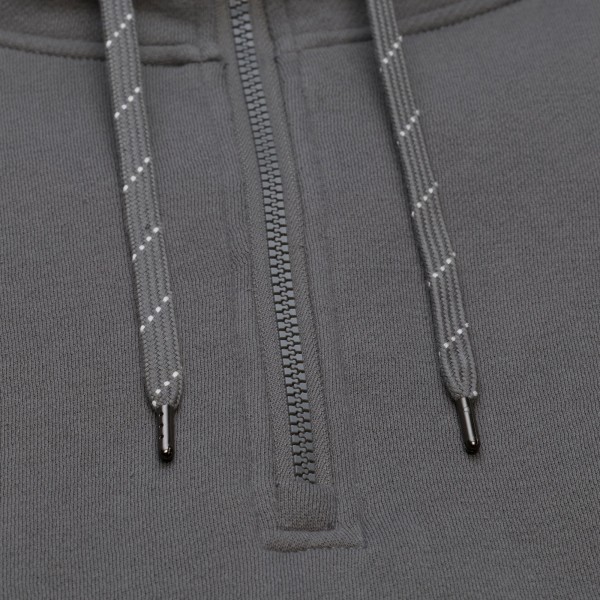 Milwaukee Bucks Mitchell & Ness Gray Throw It Back Quilted Fleece Quarter-Zip Hoodie