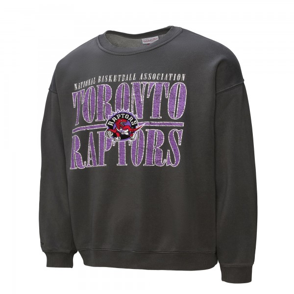 Toronto Raptors Mitchell & Ness Black NBA Downtown Collection Fleece Sweatshirt