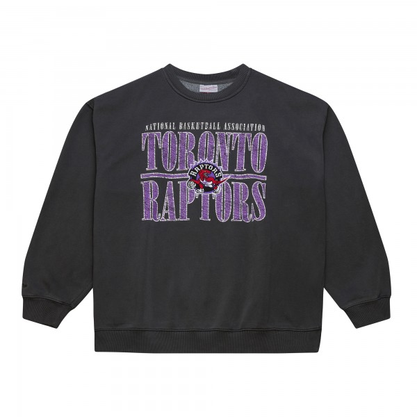 Toronto Raptors Mitchell & Ness Black NBA Downtown Collection Fleece Sweatshirt