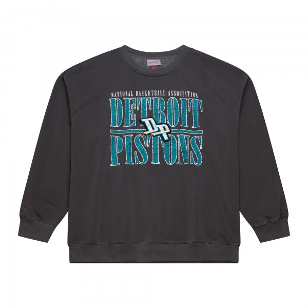 Detroit Pistons Mitchell & Ness Black NBA Downtown Collection Fleece Sweatshirt