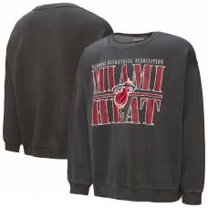 Miami Heat Mitchell & Ness Black NBA Downtown Collection Fleece Sweatshirt
