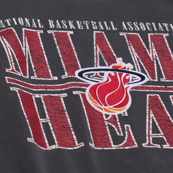 Miami Heat Mitchell & Ness Black NBA Downtown Collection Fleece Sweatshirt