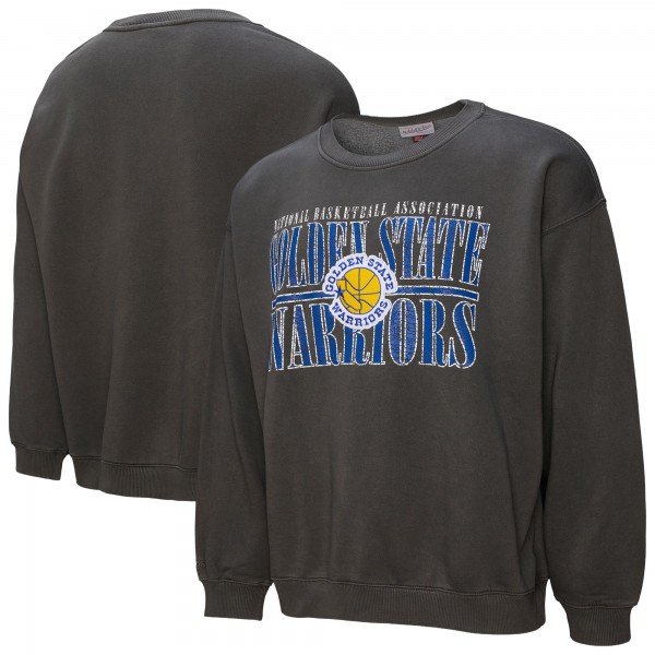 Golden State Warriors Mitchell & Ness Black NBA Downtown Collection Fleece Sweatshirt