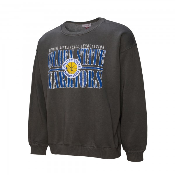 Golden State Warriors Mitchell & Ness Black NBA Downtown Collection Fleece Sweatshirt