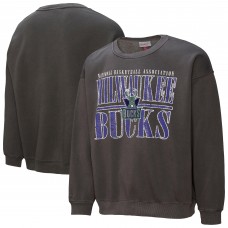 Milwaukee Bucks Mitchell & Ness Black NBA Downtown Collection Fleece Sweatshirt